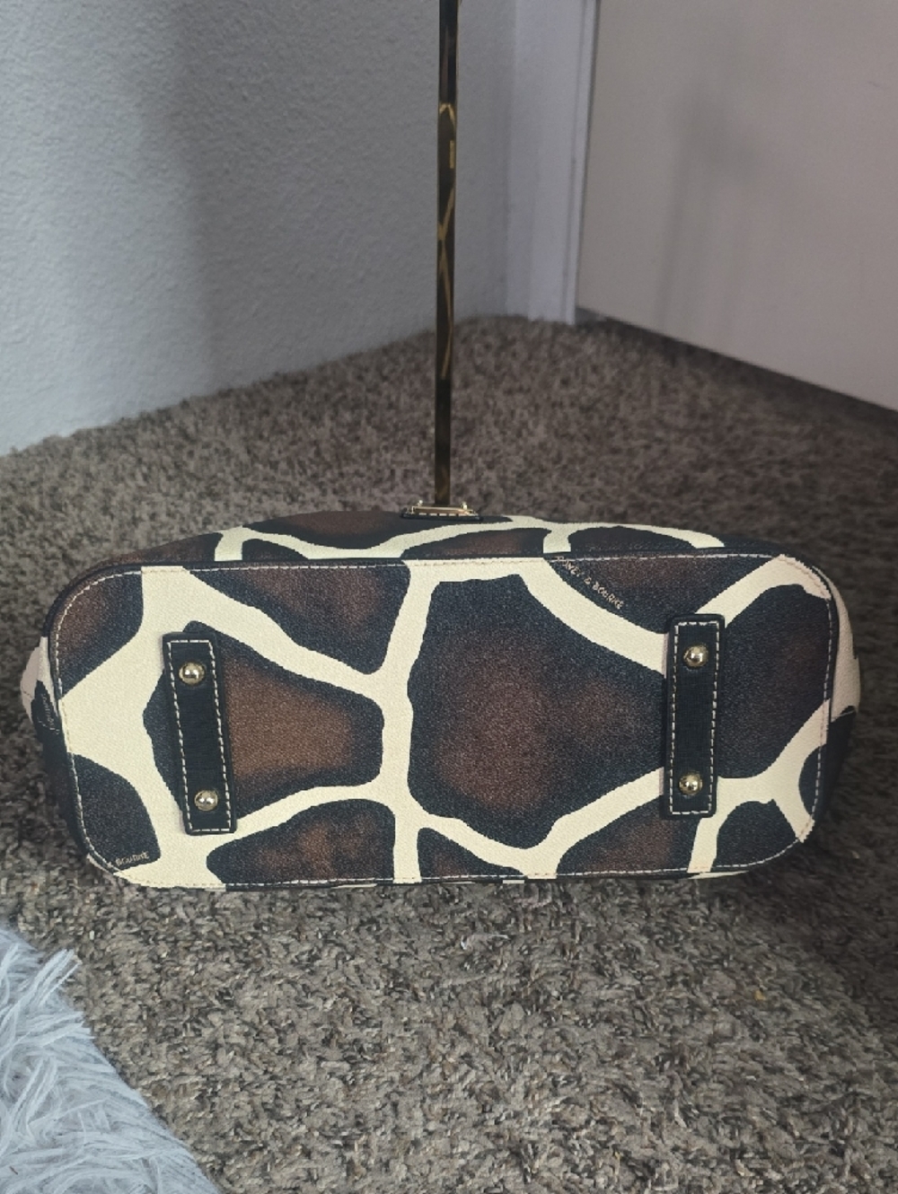 Dooney & Bourke Brown & Cream Giraffe-Pattern Medium Tote (EUC)✨️🤎🤍🦒✨️ - Picture 7 of 15